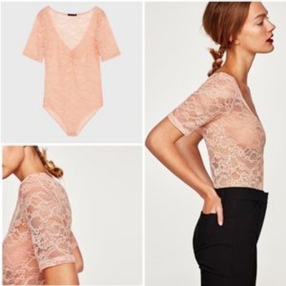 zara pink bodysuit